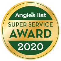 The 2020 angies list super service award label
